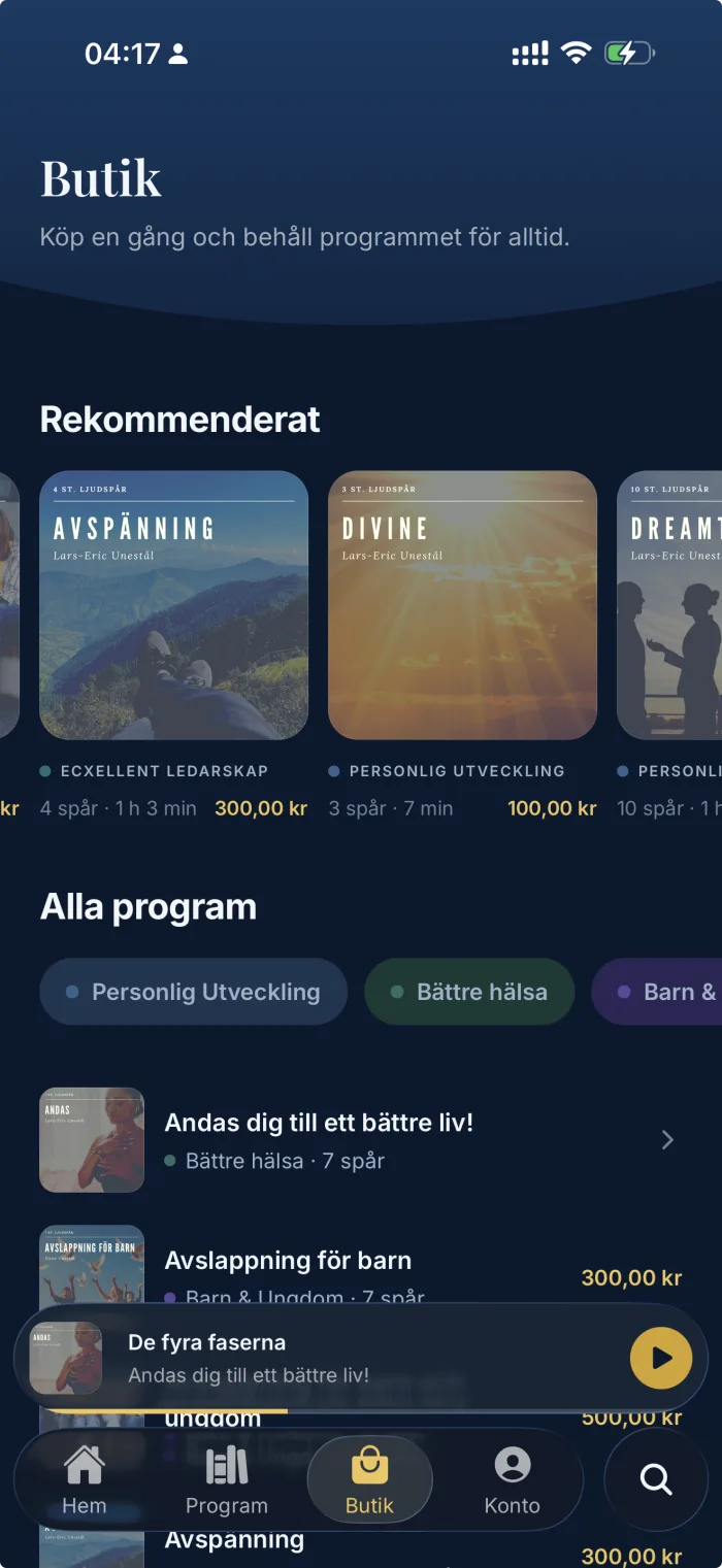 Butiken i appen